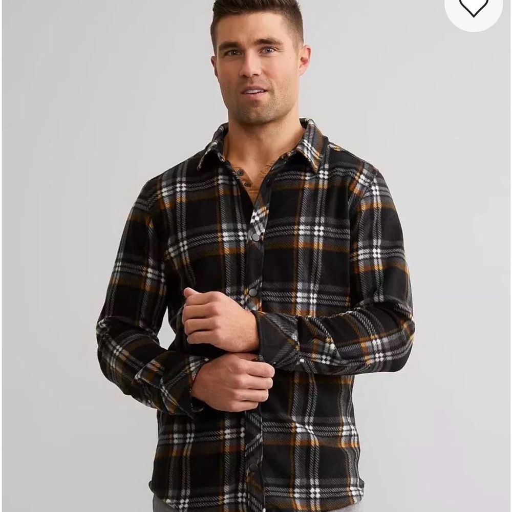 All Saints Black and Brown Checkered Shirt